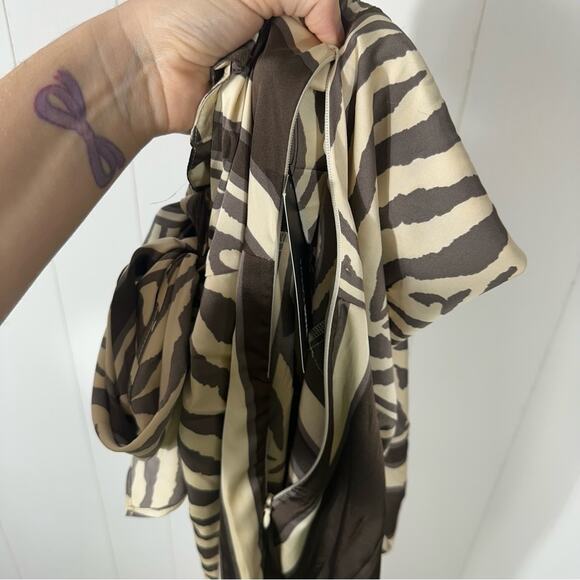 NEW Fashion Nova St. Tropez Animal Jumpsuit- Brown Combo Size XS - Picture 7 of 13